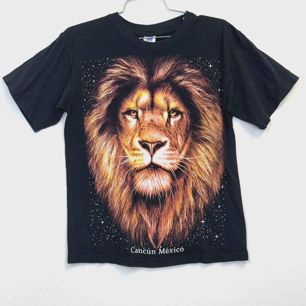 Splash Womens Size M Black Lion Graphic T-Shirt Cancun Mexico Souvenir